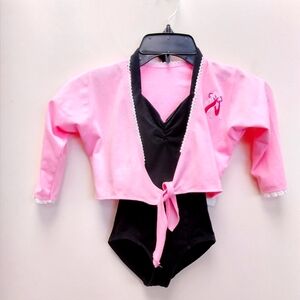 GUC Girls Capezio Halter leo with Wenchoice ballet wrap- intermediate child